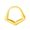 Polished gold 316 stainless steel V-shaped septum clicker hoop for nose piercing - Gold Geometric V-Shape Style (JC-241209-4 Gold)