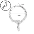316L stainless steel hinged nose ring featuring detailed snake motif and 8mm inner diameter - 1.2x8mm / Silver (JC-250325-1-2)