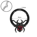 Black spider 316 stainless steel hinge clicker piercing with 8mm inner diameter - 1.2mm Thickness 8mm Inner Diameter / Black With Red Dots (JC-250414-1-1)