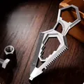 Multi-functional EDC stainless steel sword tool with wrench and ruler on wood desk - Multi-functional Tool Sword