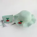 Set cappello di paglia e borsa a tracolla per bambini verde menta con ciliegie all'uncinetto - Solo Borsa / 12x14cm / Ciliegia in Maglia - Verde Chiaro