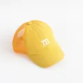 Honkbalpet voor kinderen in geel en oranje mesh met witte m-letter borduursels - Geel Mesh