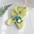 Écharpe en peluche vert clair pour enfant avec un joli motif de crocodile vert foncé - Crocodile Vert Fruit