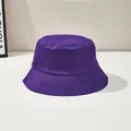 Classic dark purple fisherman bucket hat made of sturdy twill cotton for sun protection - One Size / Deep purple