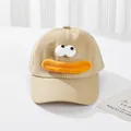 Lustige beige Baseballkappe mit 3D-Plüschaugen und orangefarbenen Wurstlippen Design - Khaki (Orange Lippen)