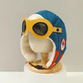 Detail der Kinder-Fliegermütze mit warmem Lammfellimitat-Futter und Ohrenschutz für Winter - 2-12 Jahre / Blau