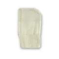 Pasamontañas minimalista de mezcla de lana blanco crema con textura acanalada - Albaricoque Claro