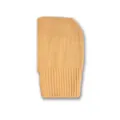 Pasamontañas de lana tejida en color naranja claro con textura cálida de punto de canalé - Naranja Caramelo