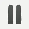 Calentadores de punto gris oscuro con textura acanalada para fitness y yoga - 50x12cm / Gris