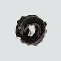 Calentador de cuello de mohair tejido a mano en marrón oscuro y tonos púrpura - Bufanda Estrecha en Espiral / 180x4cmx2 / Rosa loto