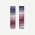 Faux mink fur gradient leg warmers in purple pink and grey stripes for y2k style - 40x10cm / Pink