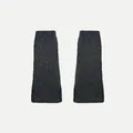 Soft dark grey washed wool blend ribbed leg warmers in trendy y2k style - 40x12cm / Gray