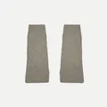 Y2K style medium grey rib-knit leg warmers in soft wool blend for a trendy look - 40x12cm / Khaki