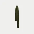 Schmaler dunkelgrüner Strickschal aus Wollmischung für Damen im Herbst-Style - 180x5cm / Armeegrün