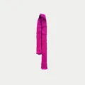 Sciarpa sottile in maglia rosso rosa da donna in misto lana con trama morbida - 180x5cm / Rosso rosa