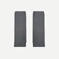 Y2K knit leg warmers in dark grey plush fabric with a soft chenille texture - Gray