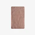 Classic soft wool blend knitted scarf in dusty pink with ribbed edge detail - 170x25cm / Pink
