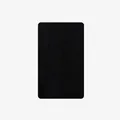 Classic black knitted wool blend scarf featuring soft ribbed edges for winter warmth - 170x25cm / Black