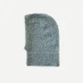 Knitted balaclava in light blue mixed wool blend with a soft brushed texture - 36x22cm / Light Blue