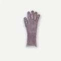 Soft wool blend knit gloves in light purple with ribbed cuffs for winter warmth - Light Purple
