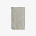 Classic cream white wool blend knit scarf featuring detailed ribbed texture edges - 170x25cm / Off-white