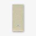 Zachte beige wollen mix sjaal met getextureerd 82% wollen garen in havermout kleur - 140x15cm / Off-wit
