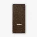 Deep brown alpaca and wool blend knit scarf with vertical ribbed texture detail - 170x15cm / Brown