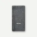 Classic dark grey 100% pure wool knitted scarf with textured ribbed edges for women - 160x20cm / Medium Grey