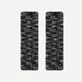 Pair of colorful knit leg warmers featuring soft rainbow gradient and textured fabric - 40x12cm / Black
