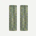 Rainbow knit leg warmers in space-dye multicolor yarn for vintage JK style fashion - 40x12cm / Green