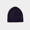 Gorro de punto de mezcla de lana color morado oscuro suave para hombre y mujer - 23x21cm / Púrpura oscuro