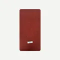 Écharpe 100% pure laine rouge foncé avec texture en maille côtelée pour l'hiver - Caramel