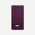 100% pure Australian wool scarf in deep purple featuring ribbed knit and white label - 155x20cm / Purple