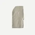 Klassische cremefarbene Balaclava aus Alpaka-Wollmischung mit vertikalem Rippstrick - 40x20cm / Gebrochenes Weiß