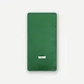 Forest green 100% pure wool knitted scarf with ribbed texture and white care label - 155x20cm / Green