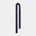 Slim deep purple wool blend knitted scarf with soft fluffy texture for autumn styling - Purple / 200x6cm