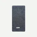 Dark grey 100% pure Australian wool knitted scarf with a premium ribbed finish texture - 155x20cm / Dark Gray