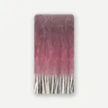 Sciarpa in misto lana sfumata rosa e viola con morbide frange per l'inverno - 215x27cm / Rosa Fucsia