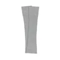 Grey knit leg warmers with ribbed texture for yoga and ballet sports protection - 50x9cm / Gray