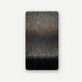 Sciarpa spessa in misto lana sfumata marrone e grigia con lunghe frange decorative - 215x27cm / Nero Marrone