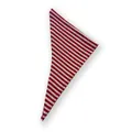 Weicher rot-weiß gestreifter Wollmisch-Dreiecksschal mit minimalistischer Strickstruktur - 110x40cm / Rot Weiß