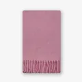 Sciarpa di lana rosa da donna con trama spessa e lunghe nappe decorative per l'inverno - 210x28cm / Rosa