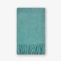Sciarpa spessa in lana verde acqua con nappe per inverno morbida avvolgente - 210x28cm / Blu lago