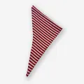 Écharpe triangle en laine mélangée à rayures rouges et blanches, texture douce tricotée - 110x40cm / Rouge Blanc