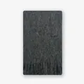 Classic dark grey wool blend scarf with fringe tassels for winter warmth and soft texture - 210x28cm / Dark Gray