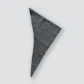 Écharpe triangle en laine mélangée gris anthracite avec texture feutrée premium - 110x40cm / Gris clair