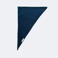 Navy blue 100% wool knitted triangular scarf for women with fine texture and soft feel - 110x37cm / Navy Blue