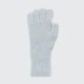Guantes de punto en mezcla de lana blanco crema con textura acanalada y táctil - 28x8cm / Blanco