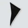 Foulard triangulaire en tricot de laine mélangée pour femme en noir classique - 110x40cm / Café Foncé