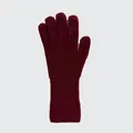 Guantes táctiles de lana en color rojo vino, suaves y cálidos para el invierno - 28x8cm / Rojo